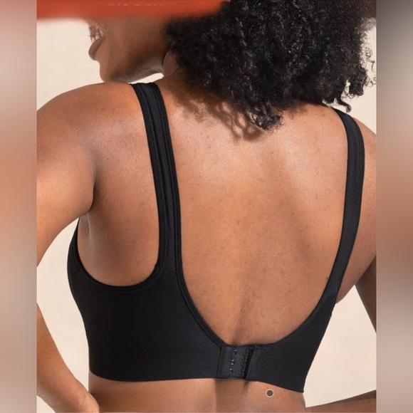 NWT TRUEKIND DAILY COMFORT WIRE FREE SHAPING BRA SIZE L BLACK WITH BRA EXTENDER - Picture 3 of 10